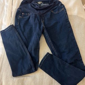 Maternity jeans dark blue skinny and stretchy!
